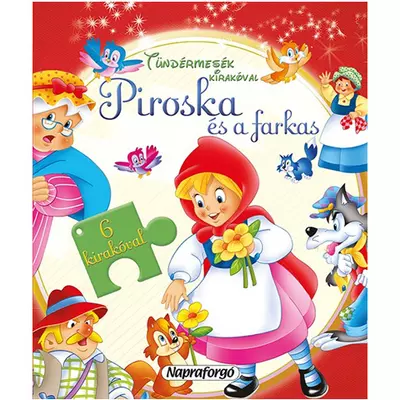 Tündérmesék kirakóval: Piroska és a farkas mesekönyv