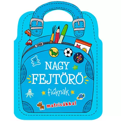 Nagy fejtörő - fiúknak matricás füzet