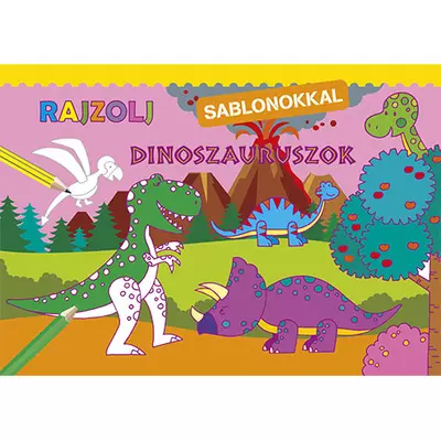 Rajzolj sablonokkal - Dinoszauruszok kifestő