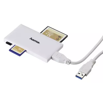 Hama Superspeed Slim Multi usb 3.0 külső kártyaolvasó sd micro sd - fehér (181017)