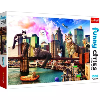 Crazy City: Macskák New Yorkban 1000db-os puzzle - Trefl