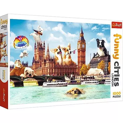 Crazy City: Kutyák Londonban 1000db-os puzzle - Trefl