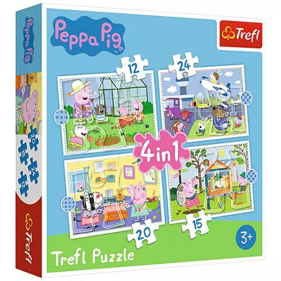 Peppa malac nyaralási emlékei 4 az 1-ben puzzle - Trefl