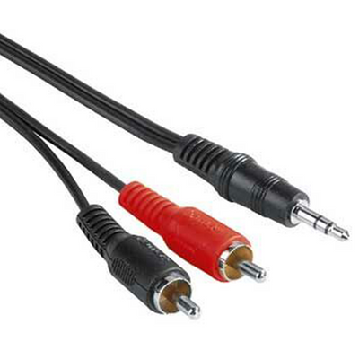Hama ST Eco 3,5mm jack - 2 RCA audio összekötő kábel 2,0m (30455)