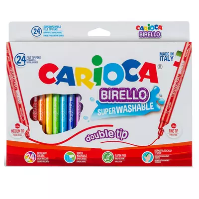 Dupla végű filctoll készlet 24db - Carioca