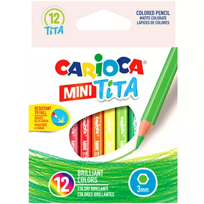 Carioca: Mini Tita törésálló színes ceruza szett 12db-os
