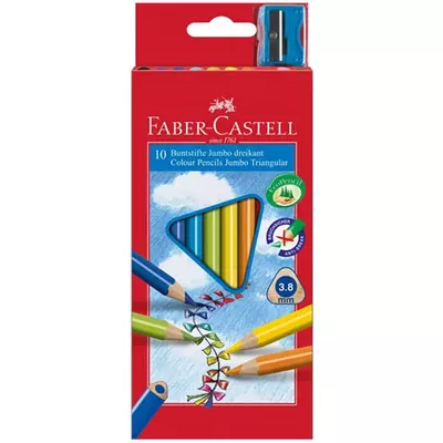 Faber-Castell: Junior színes ceruza 10db-os hegyezővel