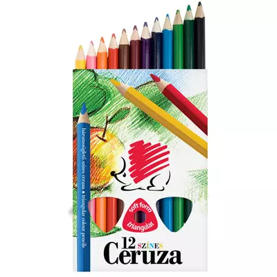ICO: SÜNI háromszögletű színes jumbo ceruza 12 db-os
