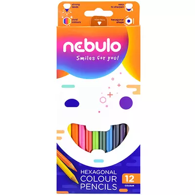 Nebulo: Színes ceruza készlet 12db-os szett