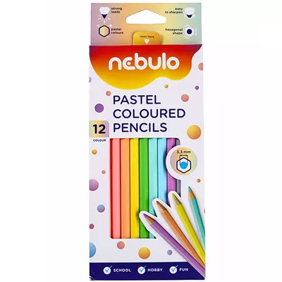Nebulo: Pasztell színű színes ceruza készlet 12db-os szett