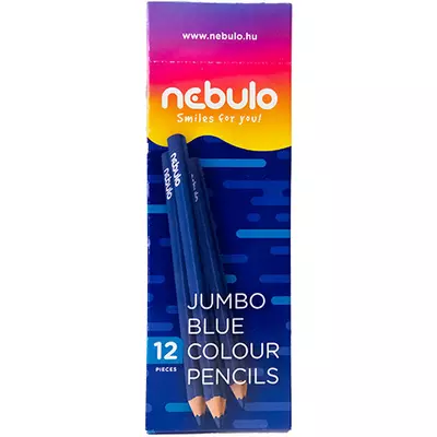 Nebulo: Kék háromszögletű Jumbo színes ceruza 1db