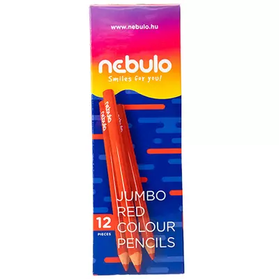 Nebulo: Piros háromszögletű Jumbo színes ceruza 1db
