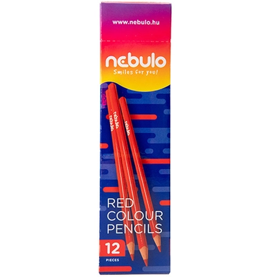 Nebulo: Piros háromszögletű színes ceruza 1db