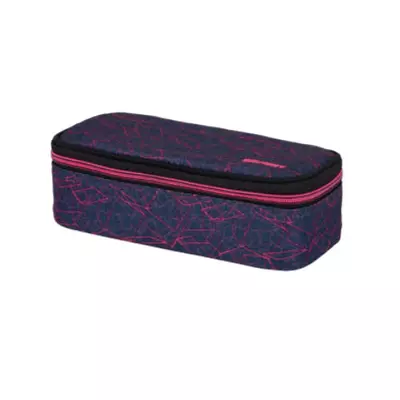 Spirit: My Bag sötétkék-rózsaszín mintás ovális tolltartó 23x10cm