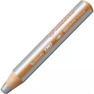 Stabilo Woody 3in1 színes ceruza ezüst színben