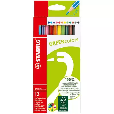 Stabilo: FSC GREENcolors színesceruza 12db-os szett