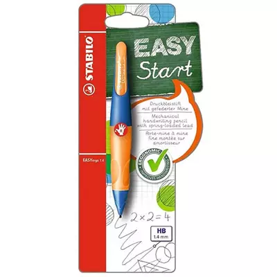 Stabilo: EASYergo Start jobbkezes kék-narancs ceruza hegyezővel 1,4mm