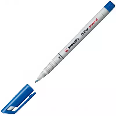 Stabilo: OHPen "F" 0,7mm vonalvastagságú kék alkoholos filctoll