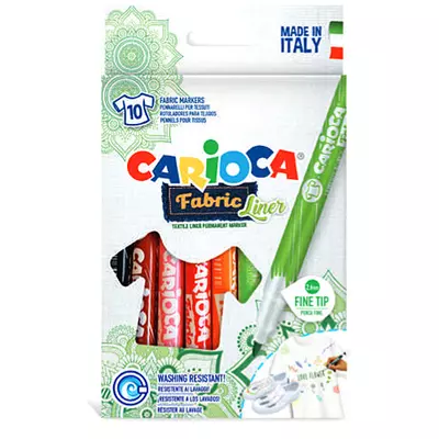 Carioca: Fabric Liner textil filc szett 10db-os