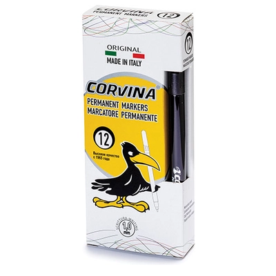 Corvina Permanent fekete alkoholos tűfilc 1mm 1 db - Carioca