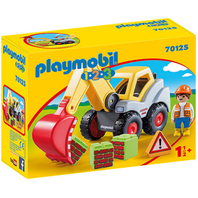 Playmobil: 1-2-3 - Lapátos kotrógép (70125)