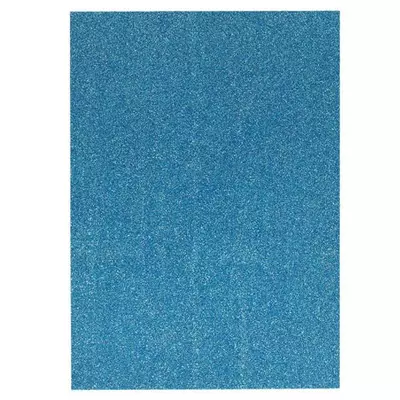 Spirit: Csillámos dekorációs habszivacs lap kék színben A/4 1db