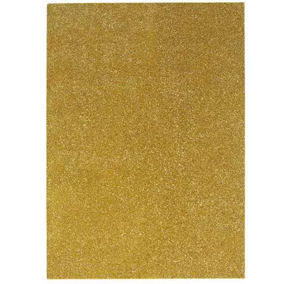 Spirit: Öntapadós csillámos dekorációs habszivacs lap arany színben A/4 1db
