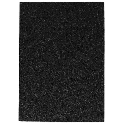Spirit: Csillámos dekorációs habszivacs lap fekete színben A/4 1db