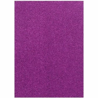 Spirit: Dekorációs csillámos habszivacs lap lila színben A/4 1db