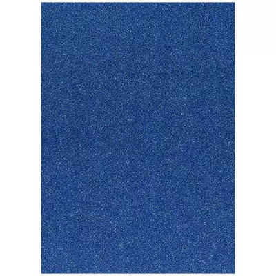Spirit: Öntapadós csillámos dekorációs habszivacs lap kék színben A/4 1db
