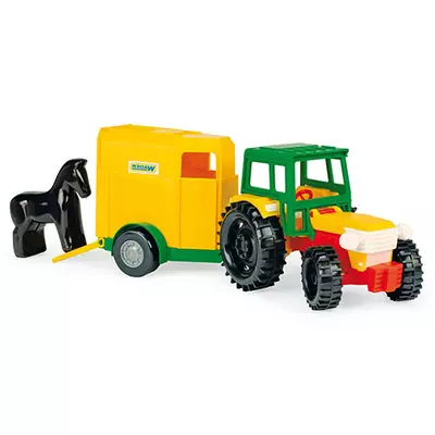 Traktor lovas utánfutóval 38cm - Wader