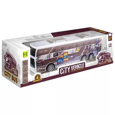 RC Távirányítós City Busz fénnyel 27MHz 1/32