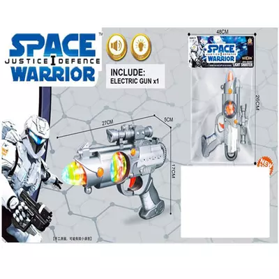 Space Warrior: Elektromos játék űrpisztoly fénnyel és hanggal 27cm