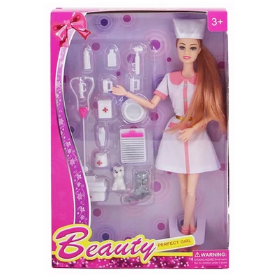 Beauty Perfect Girl állatorvosi játékszett kiegészítőkkel 29cm