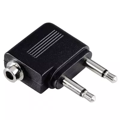 Hama Repülőgép Jack adapter 2X3,5MM Mono dugó - 1X3,5MM sztereo alj (43357)