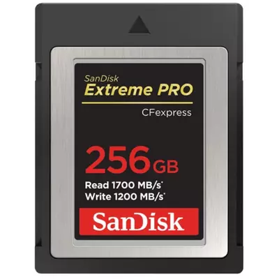 Sandisk Cf express extreme pro® kártya 256GB, Type B, 1700MB/s, 1200MB/s (186486)