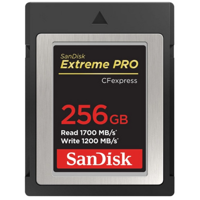 Sandisk Cf express extreme pro® kártya 256GB, Type B, 1700MB/s, 1200MB/s (186486)