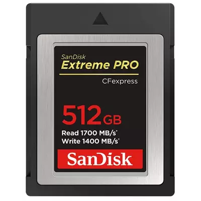 Sandisk Cf express extreme pro® kártya 512GB, Type B, 1700MB/s, 1400MB/s (186487)