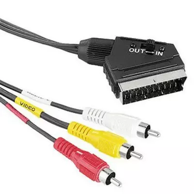 Hama ST AV összekötőkábel scart-3RCA Be/Ki 1,5m (43178)