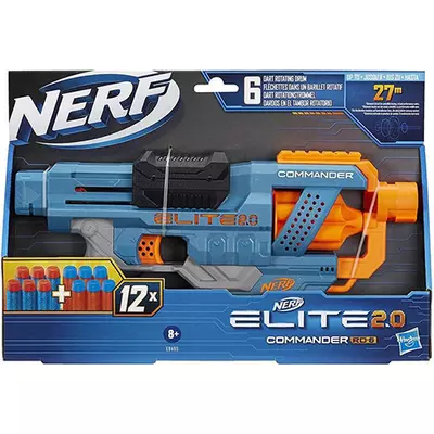 Nerf Elite 2.0 Commander RD-6 szivacslövő játék fegyver 12 lőszerrel - Hasbro