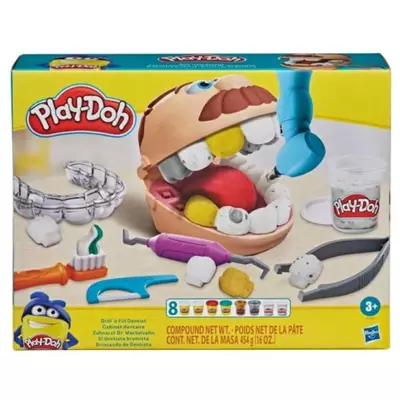 Play-Doh: Dr. Drill N Fill játék fogorvosi gyurmaszett kiegészítőkkel - Hasbro