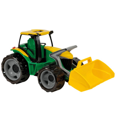 LENA: Óriás traktor homlokrakodóval zöld/sárga 62cm