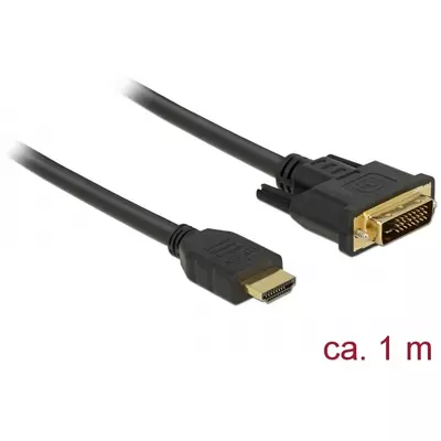 Delock HDMI - DVI 24+1 kétirányú kábel 1 m