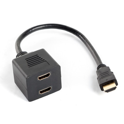Lanberg HDMI-A male - HDMI-A female 2x splitter adapter, 20 cm