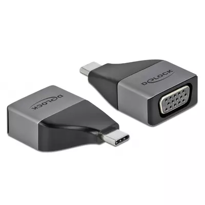 Delock USB Type-C adapter VGA (DP Alt Mode) 1080p  kompakt kialakítású