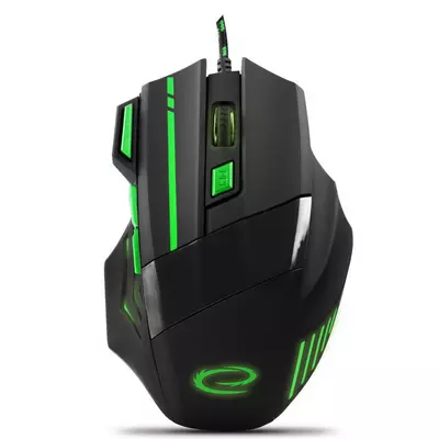 Esperanza MX201 Wolf USB Gamer egér, fekete-zöld