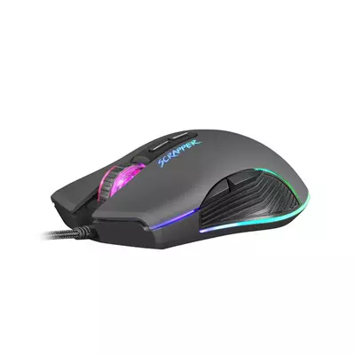 Fury SCRAPPER gamer optikai egér, 6400DPI, RGB háttérvilágítással