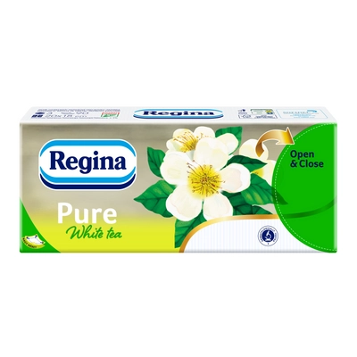 Regina papírzsebkendő white tea 90db 3rétegű