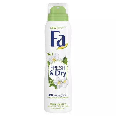 Fa Fresh&amp;Dry Green Tea izzadásgátló deospray 150ml spray dezodor