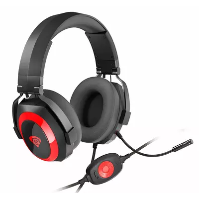 Genesis Argon 500 Gamer mikrofonos fejhallgató, fekete-piros